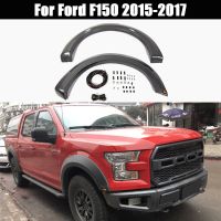 สำหรับรถฟอร์ด F150 2015-2017 ABS สีดำมีไฟ Led คิ้วบังโคลนล้ออ๊อดอุปกรณ์แต่งคิ้วล้อแต่งรถ