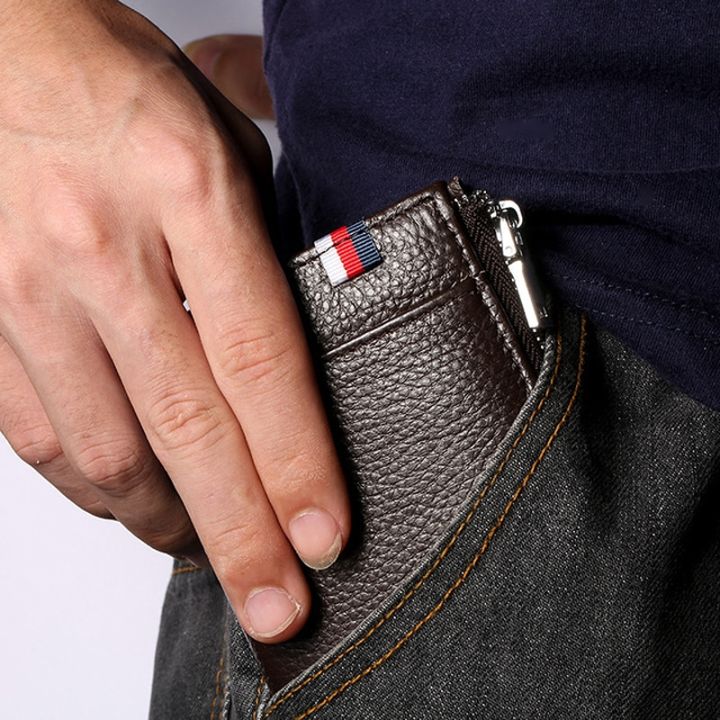layor-wallet-กระเป๋าสตางค์แฟชั่นกันขโมย-สั้นสำหรับผู้ชาย-rfid-กระเป๋าสตางค์แฟชั่นหนังแท้กระเป๋าเก็บบัตรกระเป๋าสตางค์ซิปมินิใช้งานได้หลากหลายกระเป๋าคลัตช์