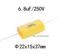 ซีเสียงแหลม 6.8uf/250v (ราคาต่อแพ็คจำนวน 2 ตัว) ซีเสียงแหลม 6.8uf/250v เหมาะสำหรับค่อมเสียงแหลม ถ่วงเสียงแหลม ทำให้เสียงใสขึ้น กันวอยซ์ขาดง่าย