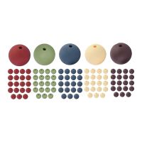 100 Pieces Silicone Beads, 9 mm Silicone Beads, Bulk Silicone Beads, Matte Neutral Color Assortment