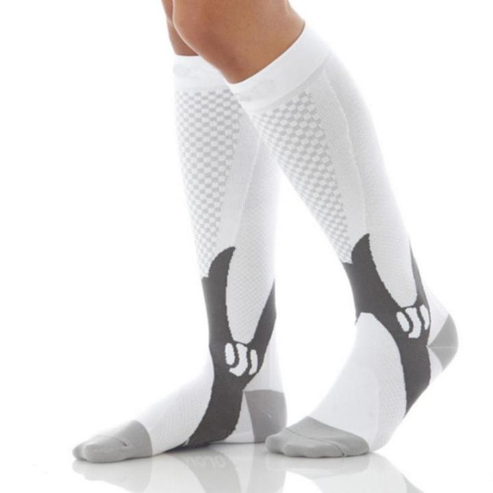 ถุงเท้าไนลอนวิ่งบาสเก็ตบอลฟุตบอลถุงน่องกระชับสัดส่วนสำหรับถุงเท้ากีฬาการบีบอัดกลางแจ้ง