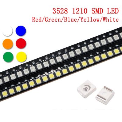 【LZ】∏▲  100pcs Super Bright 3528 1210 SMD LED Red/Green/Blue/Yellow/White/UV/ICE LED Diode
