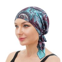 【CC】◊  Pre-tied Turban 2022 New Pattern Muslim Headband Soft Flexib Hair Scarf Chemo Cap Leadies Wrap Bandana