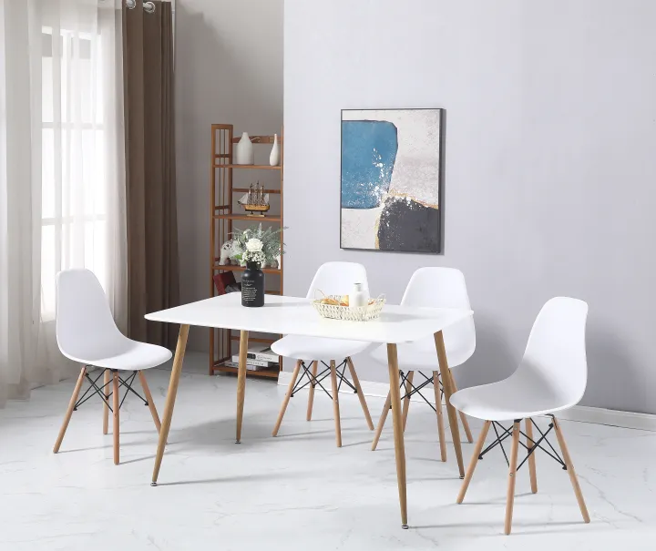 Eames Dining Table Set 1 4 Chair, Eames Style Dining Chair Set Of 4