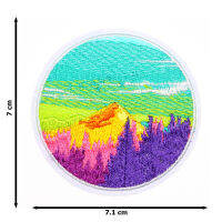 JPatch - ภูเขา สำรวจ ท่องเที่ยว กลางแจ้ง วิว ทิวทัศน์ สีสัน หลากสี สดใส  ตัวรีดติดเสื้อ อาร์มรีด อาร์มปัก มีกาวในตัว การ์ตูนสุดน่ารัก งาน DIY Embroidered Iron/Sew on Patches
