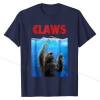 T-Shirt - Sloth Terrorizing Swimmer, Beware of Claws Cute Man T Shirts Printed On Tops &amp; Tees Cotton Birthday