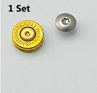 1set H62 Brass Steel Flame Screw for Knife Flashlight EDC Tool Back Clips Bullet Case Clamp Screws With T8 Torx Nail Bottom Fire