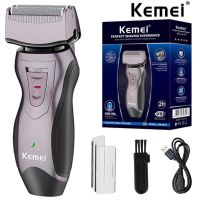 ZZOOI Kemei Powerful Rechargeable Mens Shaver Waterproof Electric Shaver Beard Shaver Shaved Electric Shaver with Extra Mesh KM-2819