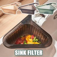 【hot】 Sink Filter Basket Triangular Drain Multi-Functional Draining Rack Filtering Holefree Retractable Hanging St P8P1