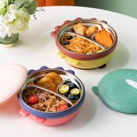 ❈✽♣ 500ml stainless steel lunch box for kids dinosaur compartmentalized heated water insulation childrens cutlery food containers