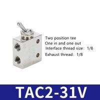 QDLJ-Mechanical Valve Pneumatic Switch Button Air Manual Button Valve Tac2-41v 41p 31v 31p