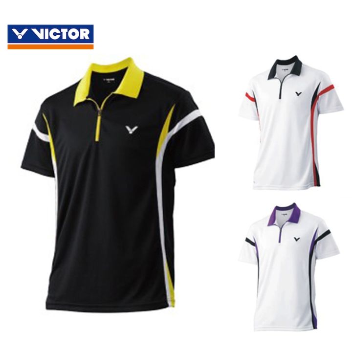 victor-victory-เครื่องแบบแบดมินตัน-เสื้อยืดแขนสั้นชุดกีฬาแฟชั่นเสื้อโปโล-lapel-s-3011สำหรับผู้ชาย