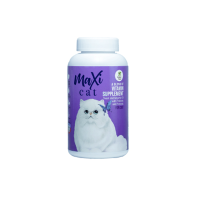 MaxiCoat อาหารเสริมแมว ทุกสายพันธุ์ บำรุงขนหนานุ่มและเงางาม ลดขนร่วง ขนาด 50 กรัม  (100 เม็ด)