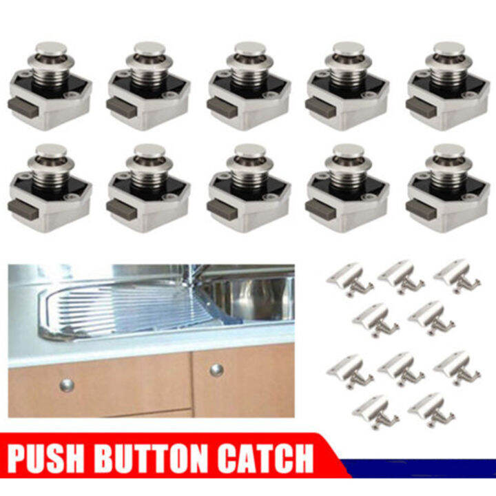 Cupboard Lock Push Catch Latch Cupboard Drawer Caravan Furniture Knob