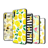 Black เคสโทรศัพท์ Compatible หรับ Samsung Galaxy Note Ultra S20 20 S10 S10E 10 9 8 FE Lite Plus ปก SC-92 Lemons