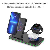 3 In 1 Wireless Charger Stand สำหรับ Watch 8 7 Pro 15W Fast Charging Dock Station สำหรับ 14 13 12 11 XS XR X 8