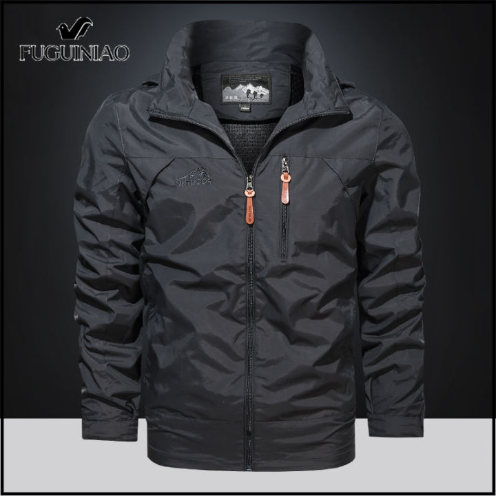 fuguiniao-men-s-city-walking-rain-jacket-เสื้อแจ็กเกตกันน้ำเสื้อโค้ทกันลมซิปเต็มเสื้อแจ็คเก็ตสำหรับกิจกรรมกลางแจ้ง
