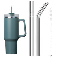 4Pcs Stainless Steel Straws + Clean Brush for 30oz Cup Drinking Straws