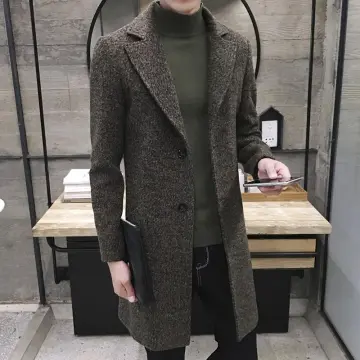 Men's fashion wool on sale coat