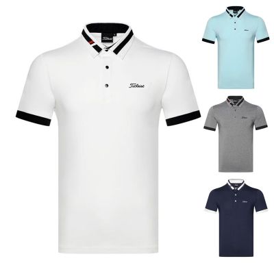 Master Bunny UTAA Odyssey ANEW PEARLY GATES  Honma TaylorMade1✐✷  Summer new golf clothing mens outdoor sports short-sleeved casual slim-fit breathable quick-drying T-shirt POLO shirt