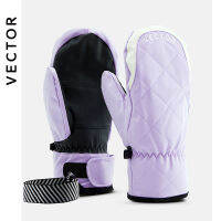 ผู้หญิงหนาพิเศษ2-IN-1 Mittens ถุงมือสกีสโนว์บอร์ดผู้ชายหิมะฤดูหนาวกีฬาอบอุ่นกันน้ำ Windproof เล่นสกี Faux หนัง Plam