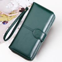 Women Clutch Leather Women Long Zipper Wallet Purse Female Green Clutch Portomonee For Gift Women Money Bag Coin Card Holder