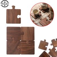 【hot】♈  1-4pcs Cup Placemats Wood Coasters Durable Resistant Round Drink Bowl