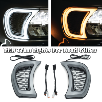 Road Glide อุปกรณ์เสริม LED Vent ไฟเลี้ยวกระจกไฟตกแต่งไฟหน้าสำหรับ Harley Road Glide 2015-2022