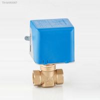 ﺴ┇ 1/2 Motorized Electric Brass Globe Valves 2 Wire AC 220V Two Way Stop Shut-off Valve