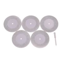 5pcs 50mm Diamond Cutting Discs &amp; Drill Bit For Rotary Tool Glass Metal