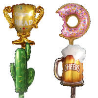 50pcs mini foil balloon 33x34cm Donut Beer Mug Cactus Trophy happy birthday party decoration hawaii party baby shower supplies