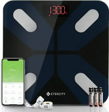 Etekcity Smart Scale for Body Weight, Accurate to 0.05lb (0.02kg) Digital  Bathroom Weighing Machine for Fat Water Muscle BMI for People, Bluetooth  Electronic Body Composition Monitors, 400lb