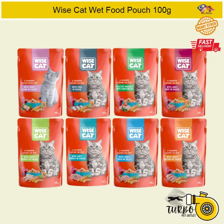Wise Cat Wet Food Pouch for Kitten / Adult 100g Lazada