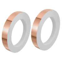 2pcs 20M Single Sided Conductive Copper Foil Tape Mask Electromagnetic Shield Eliminate ESD/EMI Anti-static Repair Adhesive Tape