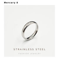 Mercury 8 แหวนเกลี้ยง ปัดเงา หน้ากว้าง 3 mm ทำจากสแตนเลสแท้ ใส่สวยทั้งหญิงและชาย  แหวนหมั้น แหวนเงิน แหวนสแตนเลส แหวนเรียบ แหวนแทนใจ แหวนแต่งงาน แหวนคู่รัก แหวนผู้ชาย แหวนผู้หญิง ของขวัญวันวาเลนไทน์