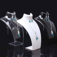 HONG Acrylic Jewelry Necklace Pendant Earrings Plastic Mannequin Bust Display Stand