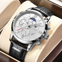 2022 LIGE Men Watches nd Luxury Man Fashion Watch Leather Waterproof Chronograph Quartz Wristwatches Clock Relogio Masculino