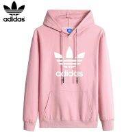 AdidasˉNEW อาดิดาสระดับสูงสเวตเตอร์มีฮู้ดเทรนด์สำหรับทั้งหญิงและชาย,เสื้อสเวตเตอร์มีฮู้ดคอตตอน100% เข้าได้กับทุกชุดเสื้อคู่แจ็คเก็ตแขนยาวสีทึบ