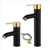 Stainless Steel Black Baking Paint Single Hole Faucet Bathroom Basin Faucet Blacked Hot Cold Mixer Tap For Family Ho Bar