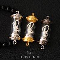 Leila Amulets พระแม่ธรณี บีบมวยผม รุ่นรับทรัพย์ สีเงิน (พร้อมกำไลหินฟรีตามรูป)