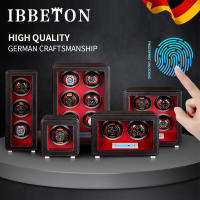 IBBETON Luxury Watch Winder 1 2 3 4 6 Slot Fingerprint Unlocking Watch Storage Box Automatic Mechanical Watches Storage Box High Gloss Microfiber Skin Leather LCD Touch Screen Fingerprint unlocking Watch Box