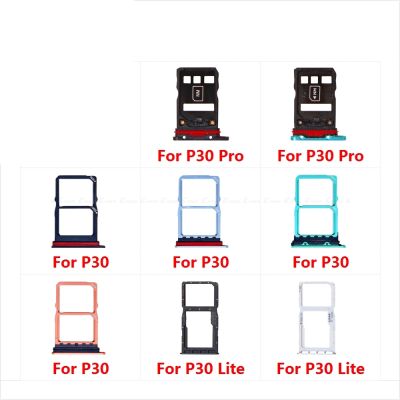 เหมาะสำหรับ Huawei P30 / P30 Pro/ P30 Lite/ P40 Lite Nano Sim กระเป๋าเก็บบัตรถาดเอสดีคู่อะไหล่ทดแทนช่องเสียบบัตร