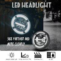 หลอดไฟหน้าไฟหน้าจักยานยนต์ LED 6.5นิ้ว Phare Led Moto สำหรับ Harley Sportster Cafe Honda Yamaha Suzuki ออกแบบได้ตามต้องการ