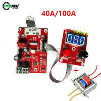 100A Double Pulse Spot เครื่องเชื่อม Encoder ปรับเวลาจอแสดงผลปัจจุบัน Engineboard AC 110V220V ถึง9V Transformer