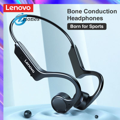 Lenovo หูฟังกีฬาสำหรับวิ่งไร้สายกันน้ำระบบหูฟังบลูทูธสัญญาณเสียงผ่านกระดูกแบบ X4