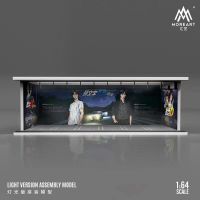 MOREART 1/64 Headword D (Black) Parking Garage Diorama with LED lights