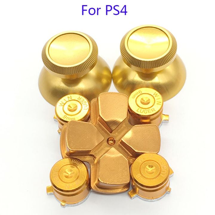 for-dualshock-4-ps4-pro-slim-controller-red-metal-analog-sticks-aluminum-dpad-action-buttons-for-playstation-4-gamepad-adhesives-tape