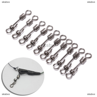 sksbvx 10pcs เหล็กล็อคอย่างรวดเร็วหมุน INTERLOCK Snap Fishing Lure tackles carp Fishing