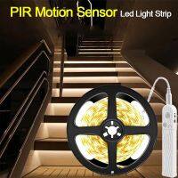 5M Battery Led Strip with PIR Motion Sensor Induction Night Light Tape Under Cabinet Light for Room Wardrobe Indoor Lighting Bulbs  LEDs HIDs