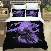 【hot】﹉ Genshin Print Three Piece Set Fashion Article Children or Adults for Beds Quilt Covers Pillowcases